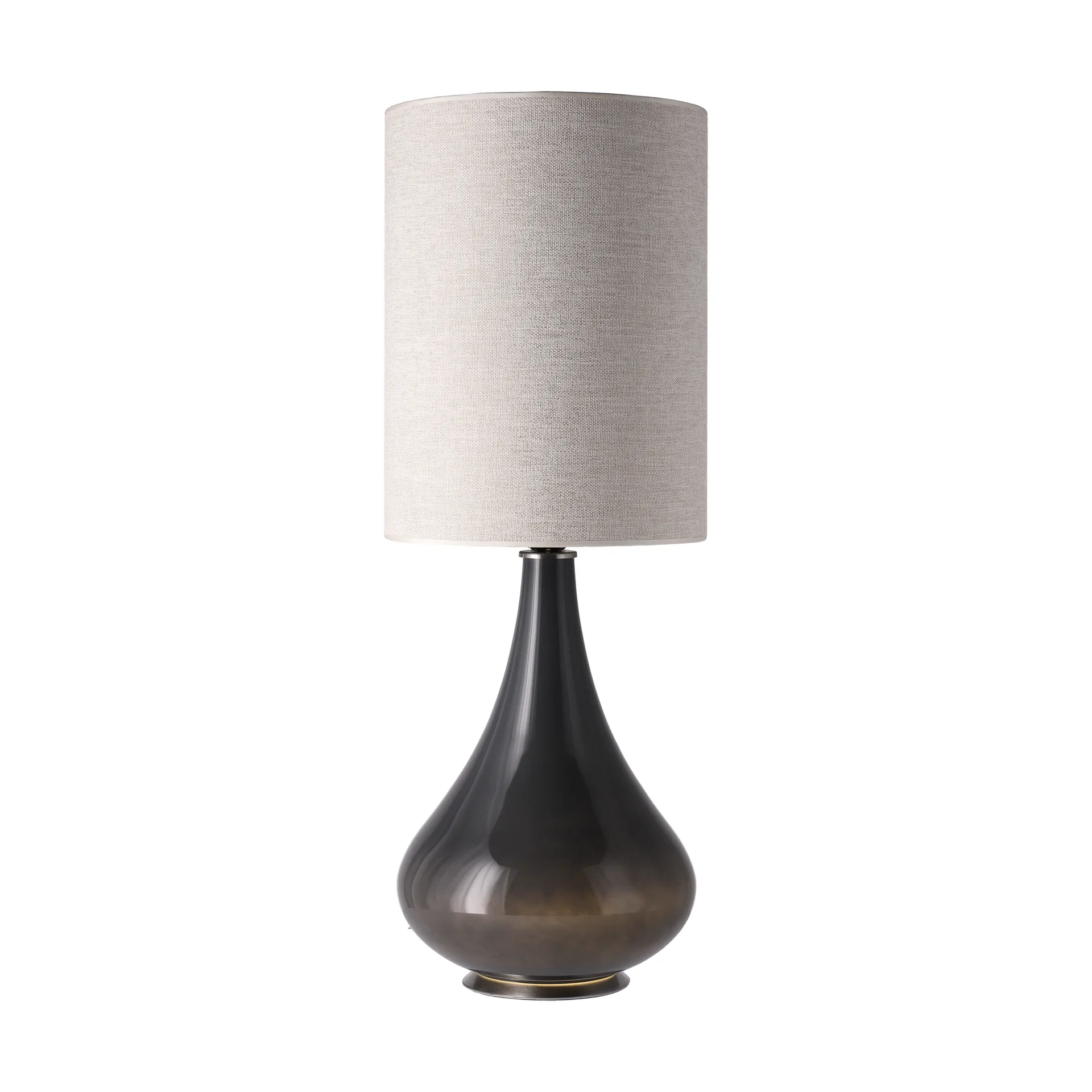 Lámpara de mesa Renata base de lámpara gris, London Beige L Flavia Lamps