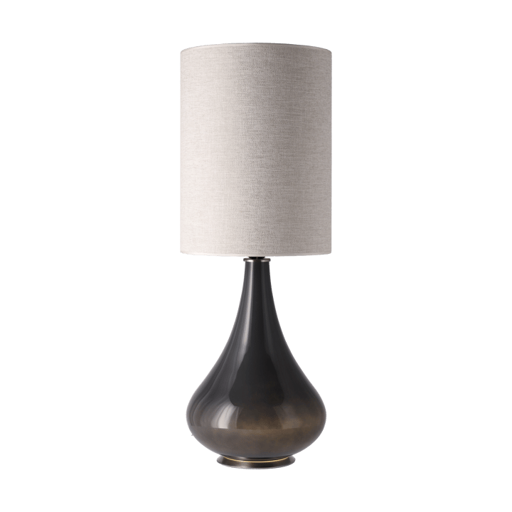Lámpara de mesa Renata base de lámpara gris, London Beige L Flavia Lamps