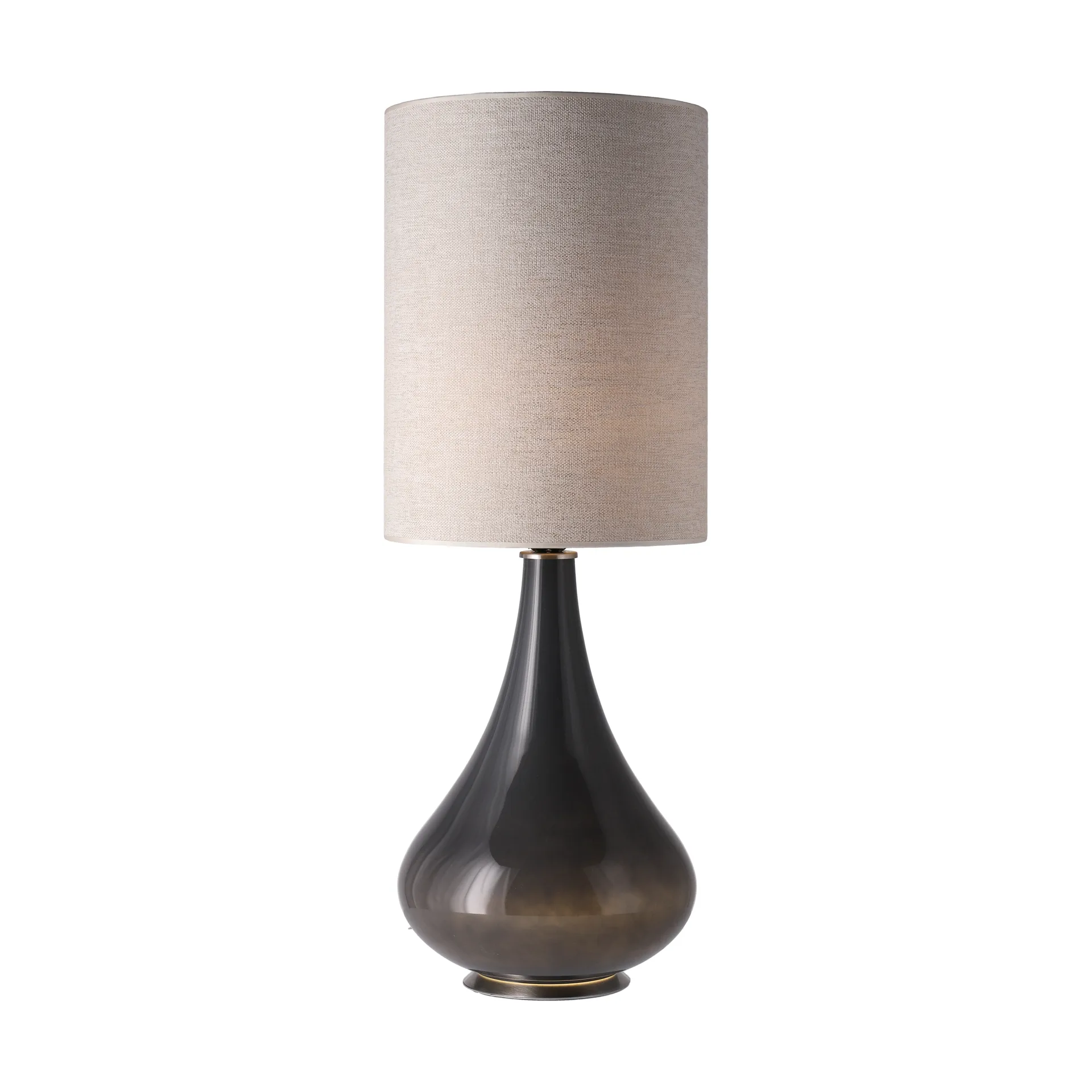 Lámpara de mesa Renata base de lámpara gris, London Beige L Flavia Lamps