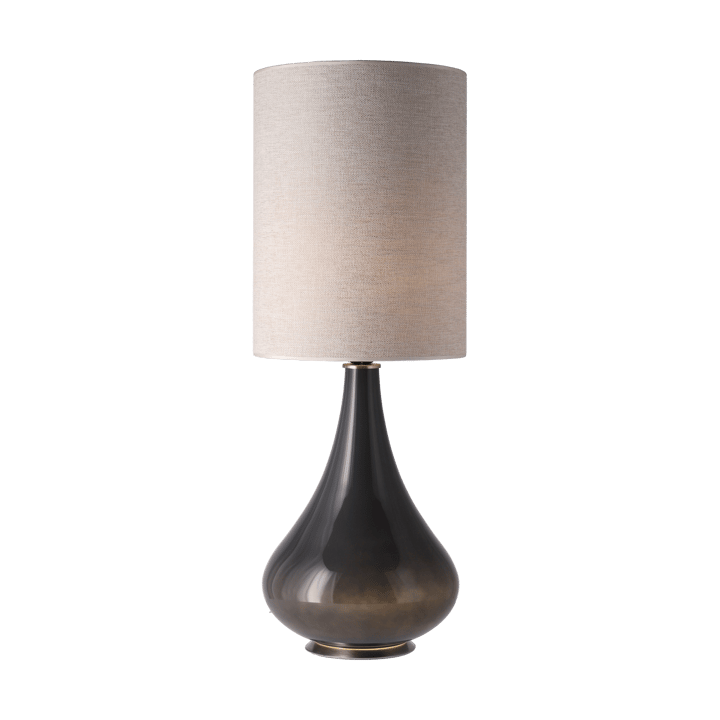Lámpara de mesa Renata base de lámpara gris, London Beige L Flavia Lamps