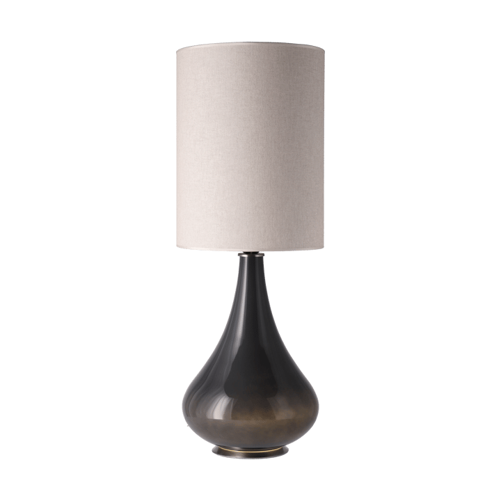 Lámpara de mesa Renata base de lámpara gris, Milano Tostado L Flavia Lamps