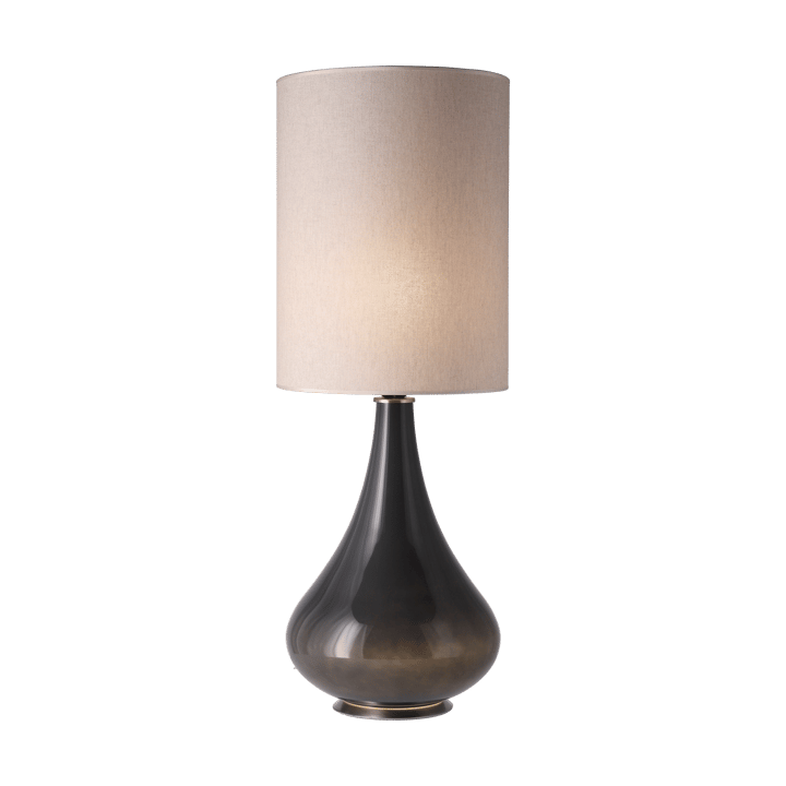 Lámpara de mesa Renata base de lámpara gris, Milano Tostado L Flavia Lamps