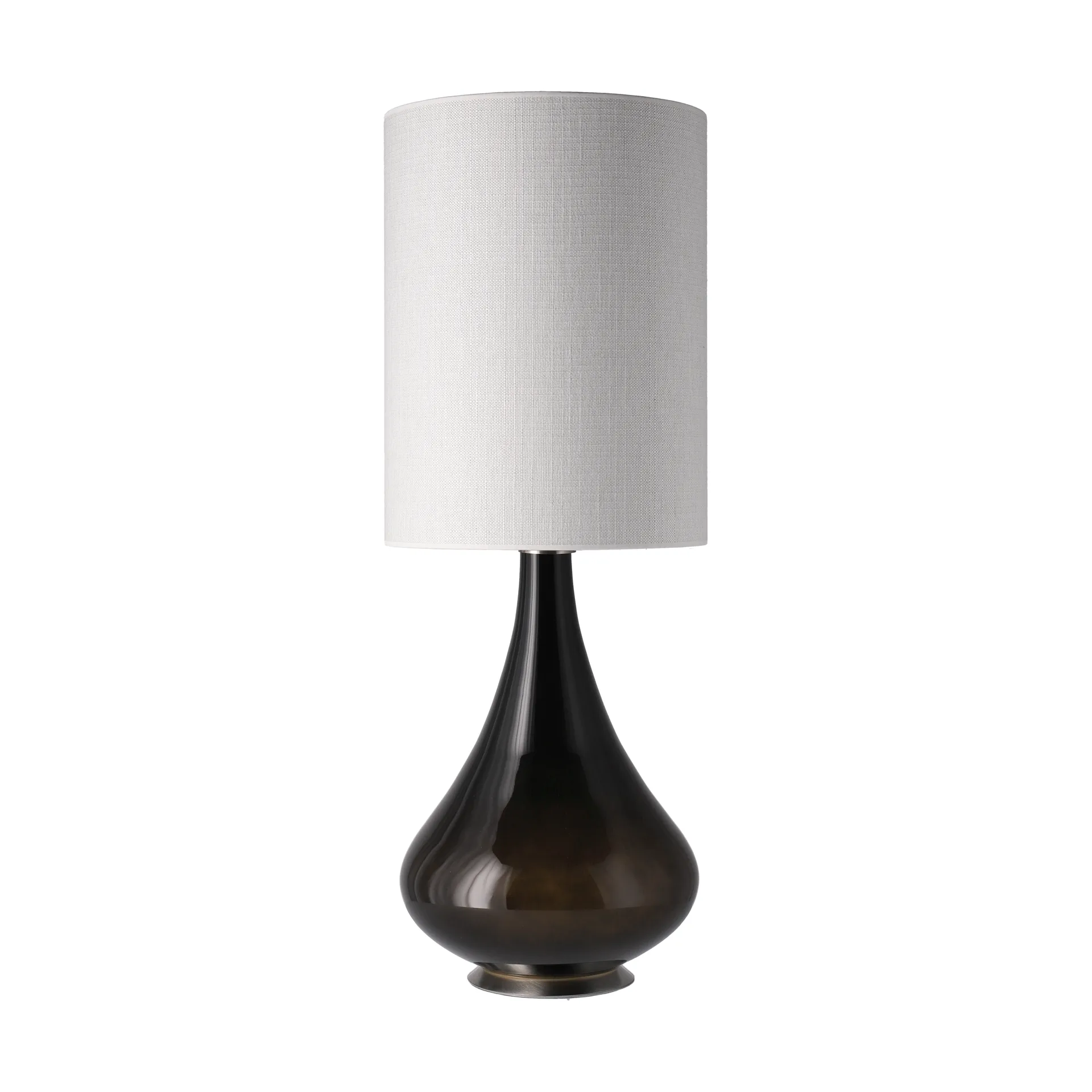 Lámpara de mesa Renata base de lámpara negra, Babel Beige L Flavia Lamps