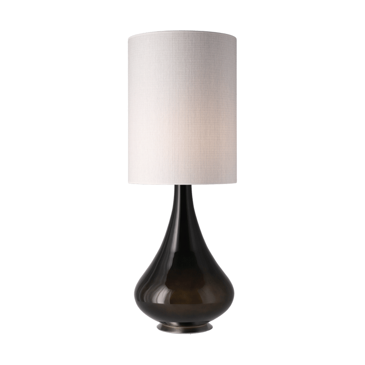 Lámpara de mesa Renata base de lámpara negra, Babel Beige L Flavia Lamps