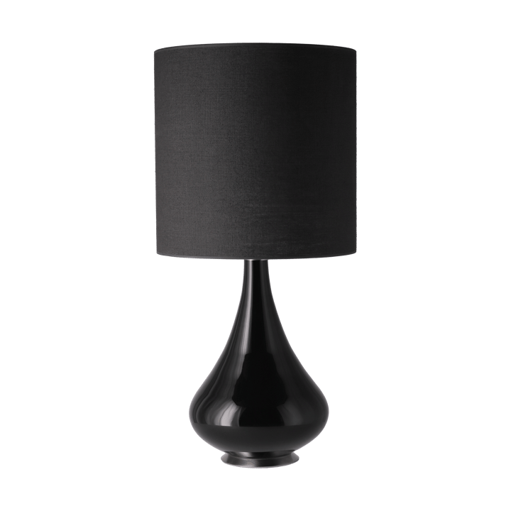 Lámpara de mesa Renata base de lámpara negra - Lino Negro M - Flavia Lamps