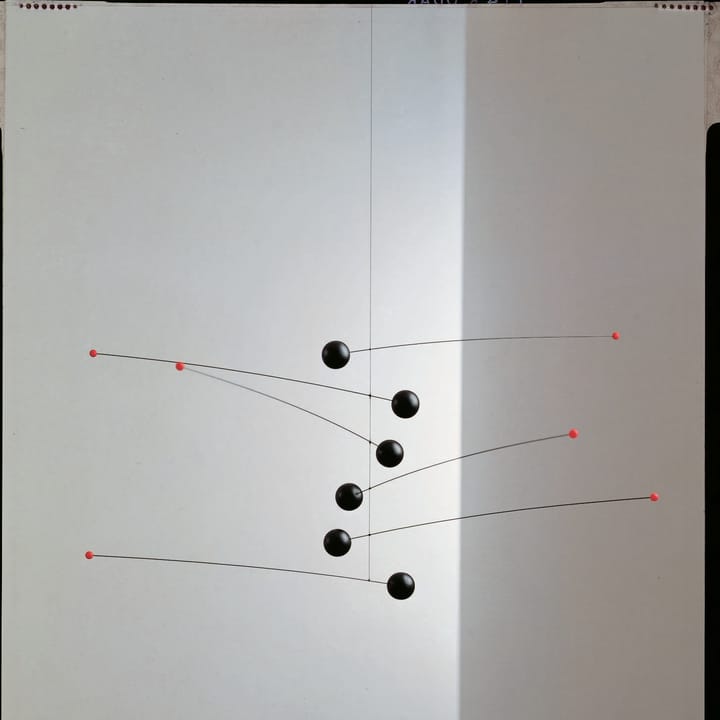 Móvil decorativo Futura, negro-rojo Flensted Mobiles