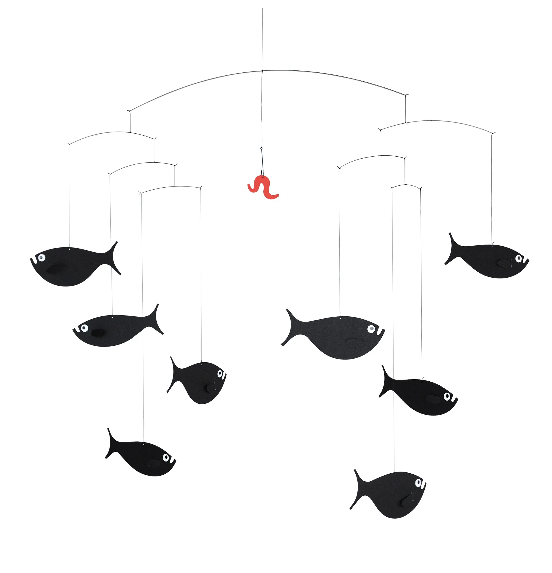 Móvil Shoal of fish, negro Flensted Mobiles