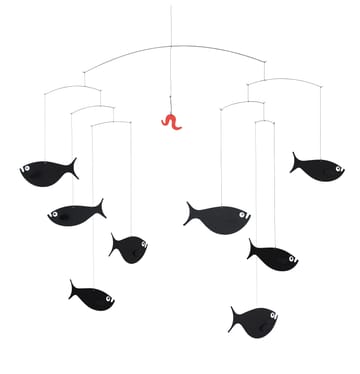 Móvil Shoal of fish - negro - Flensted Mobiles