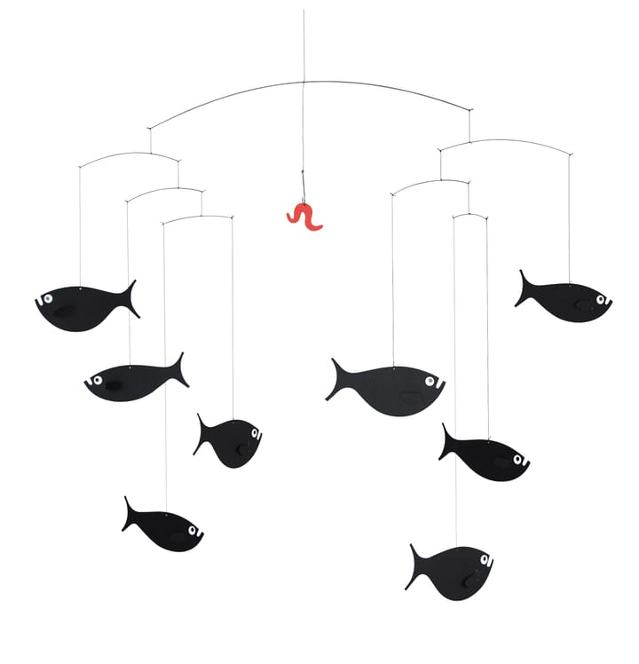 Móvil Shoal of fish - negro - Flensted Mobiles