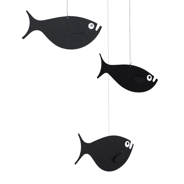 Móvil Shoal of fish, negro Flensted Mobiles