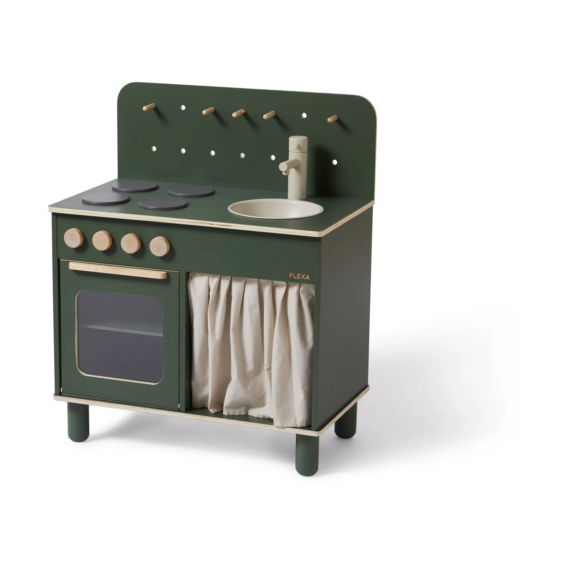 Cocina de juguete Play 60x75 cm, Verde oscuro FLEXA