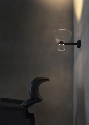 Aplique de pared Nocturne Bowl - Negro - Flos