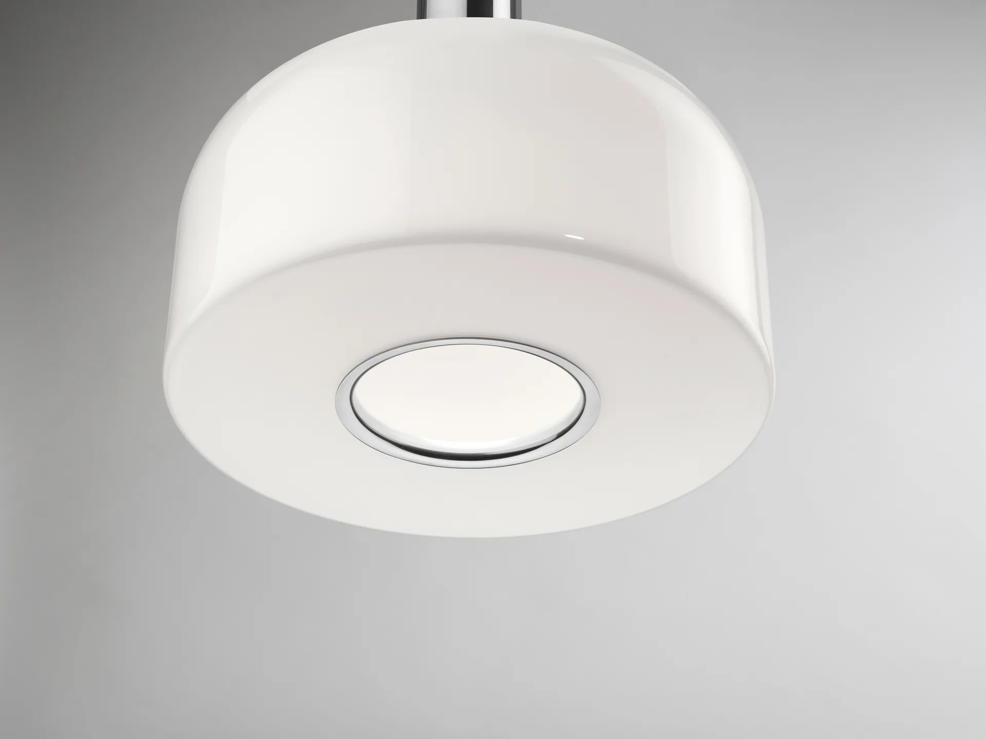 Lámpara colgante Bellhop Glass S1, Bright aluminum Flos