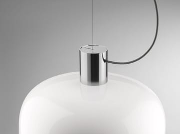 Lámpara colgante Bellhop Glass S2 - Bright aluminum - Flos