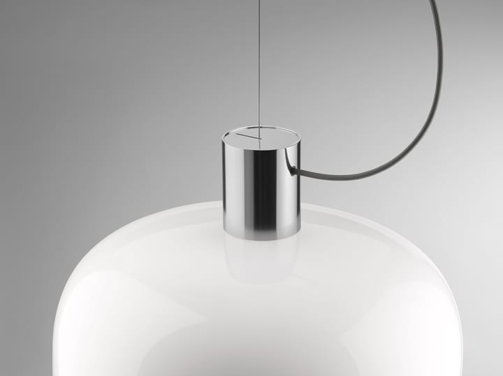 Lámpara colgante Bellhop Glass S2, Bright aluminum Flos