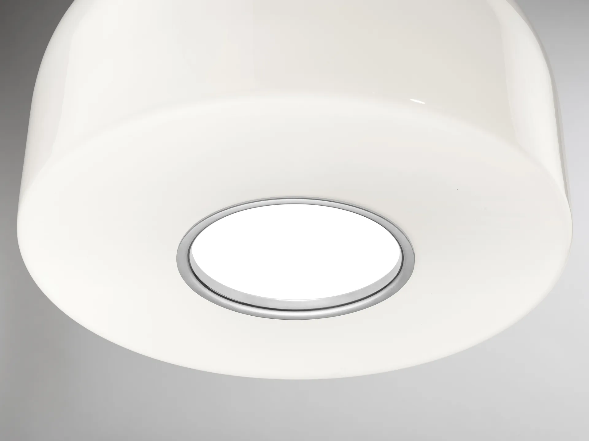 Lámpara colgante Bellhop Glass S2, Bright aluminum Flos