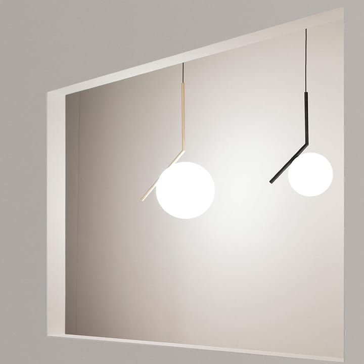 Lámpara colgante IC lights S1, Negro, opal Flos