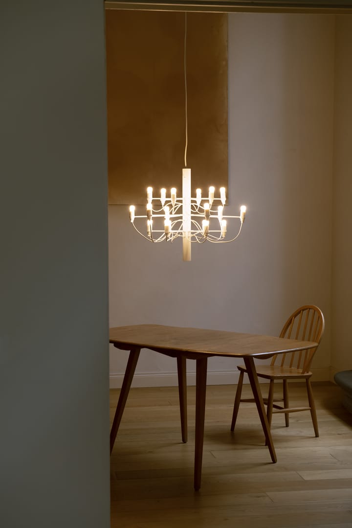 Lámpara de araña 2097 Sarfatti, Blanco Mate 18 Lamps Flos