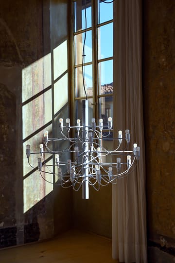 Lámpara de araña 2097 Sarfatti - Blanco Mate 30 lamps - Flos