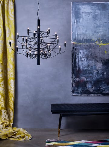 Lámpara de araña 2097 Sarfatti - Negro Mate 30 lamps - Flos