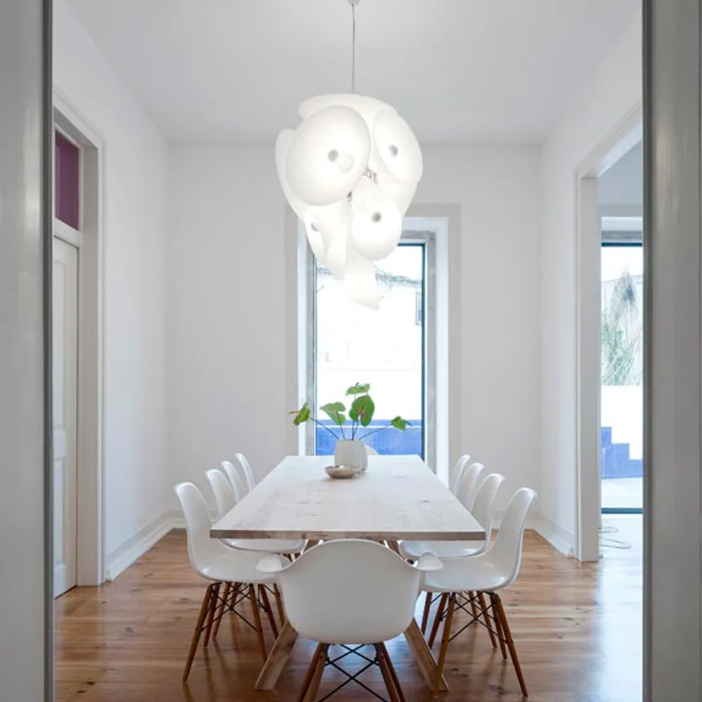 Lámpara de araña Nebula, Vidrio Flos