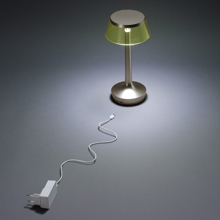 Lámpara de mesa Bon Jour Unplugged, Cromado-transparente Flos