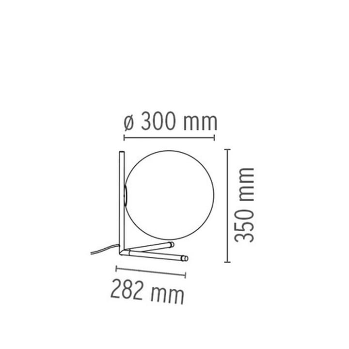 Lámpara de mesa IC lights T2, Negro, opal Flos
