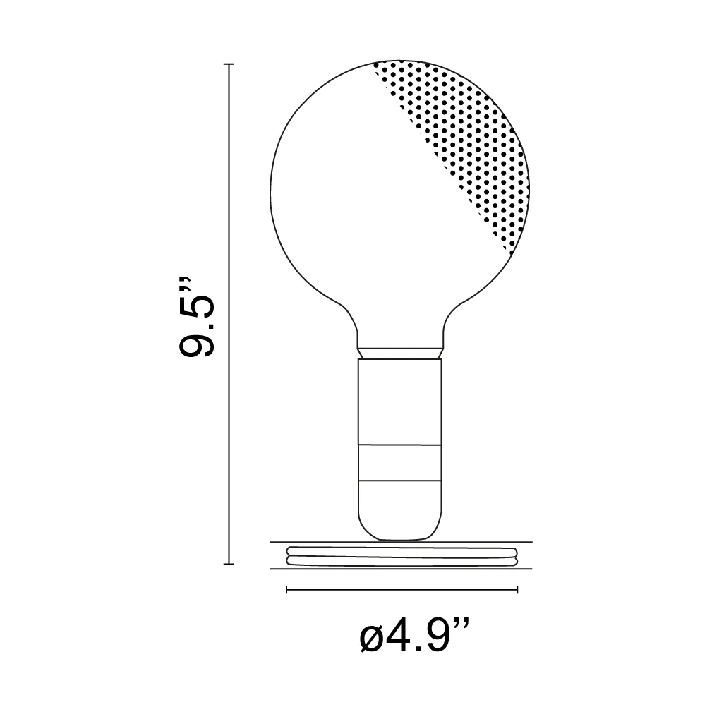 Lámpara de mesa Lampadina, Naranja Flos