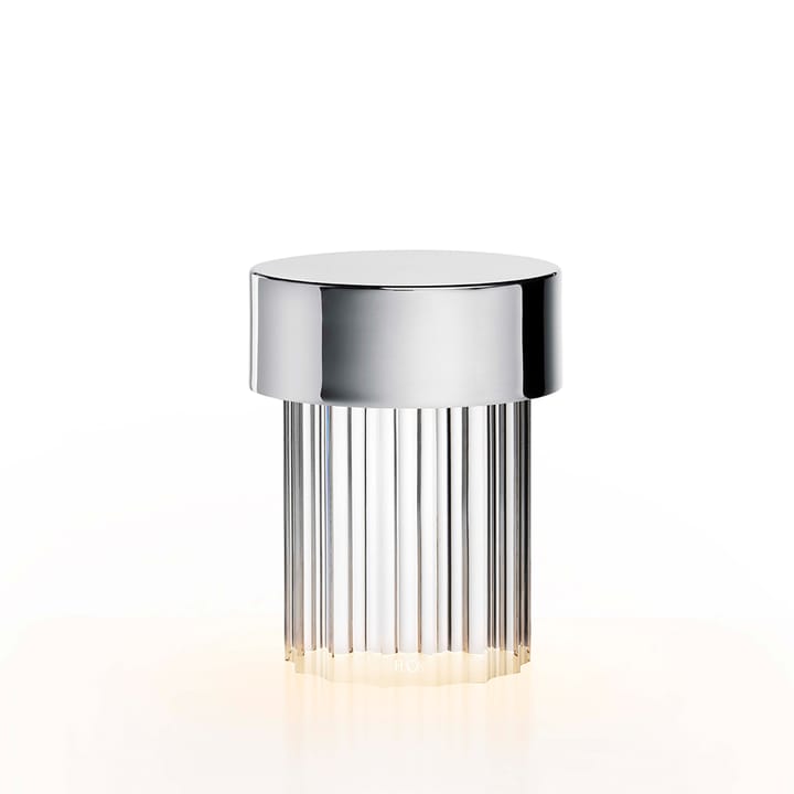 Lámpara de mesa Last Order Fluted IP55, Acero inoxidable Flos