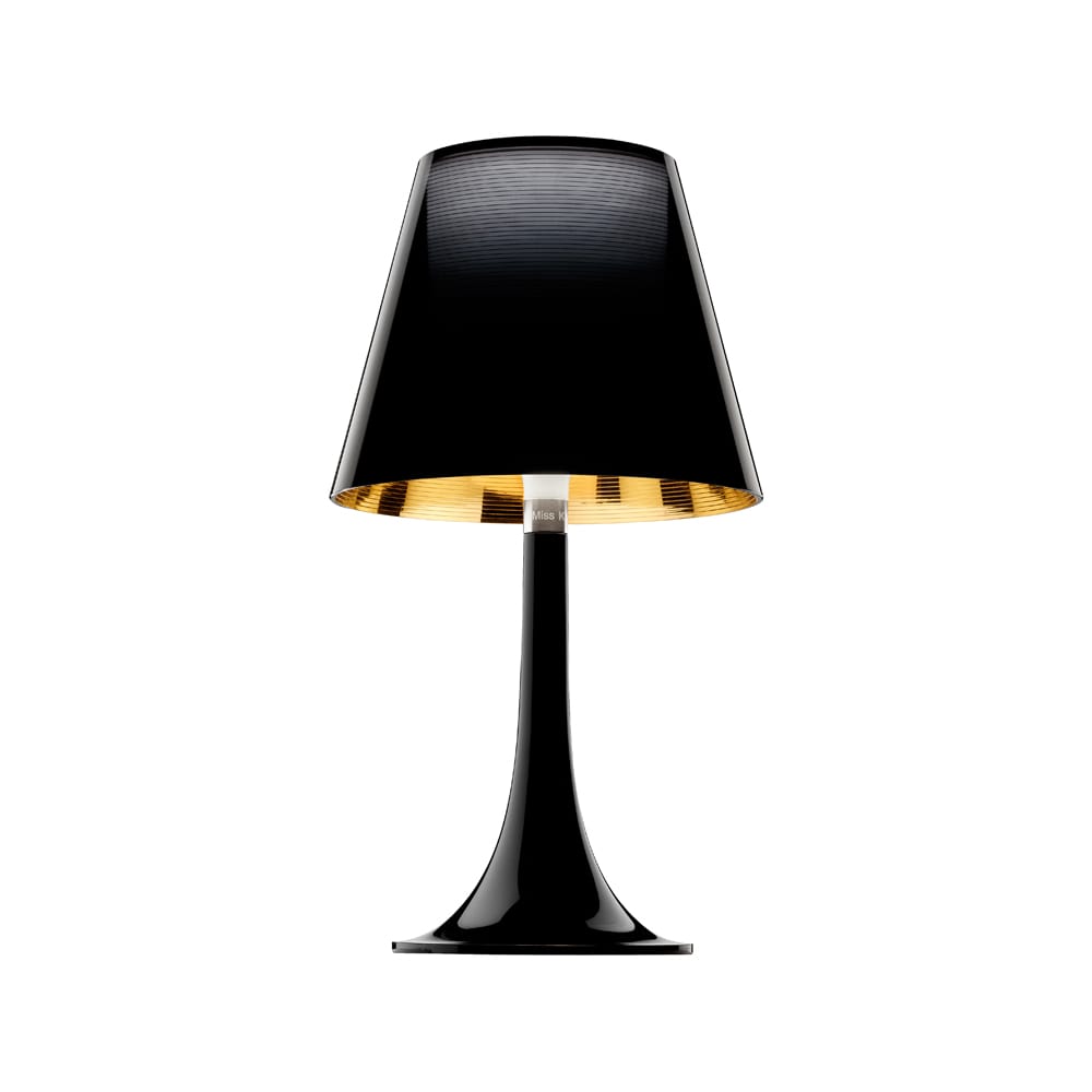 Lámpara de mesa Miss K, Negro/Dorado Flos