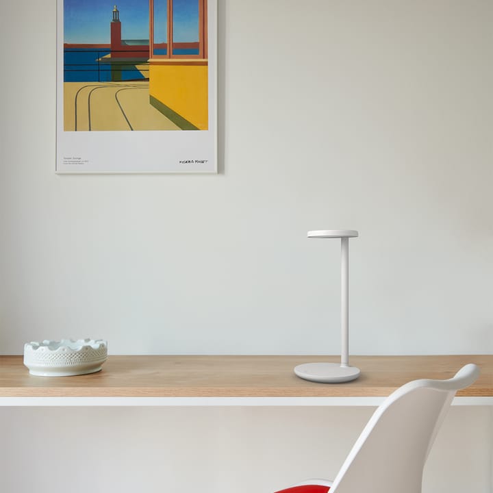 Lámpara de mesa Oblique Qi, Blanco Flos