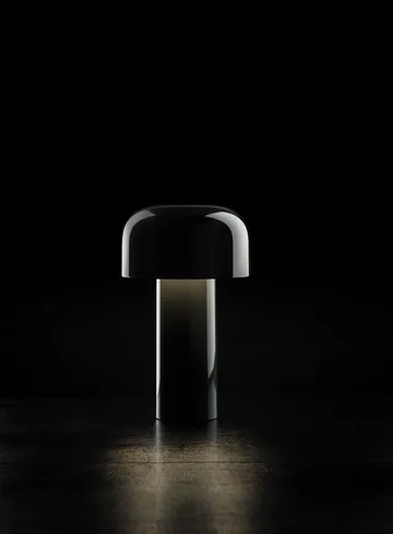 Lámpara de mesa portátil Bellhop - Glossy black, IP54 (interior/exterior) - Flos