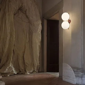 Lámpara de pared doble IC lights C/W2 - Burdeos, opal - Flos