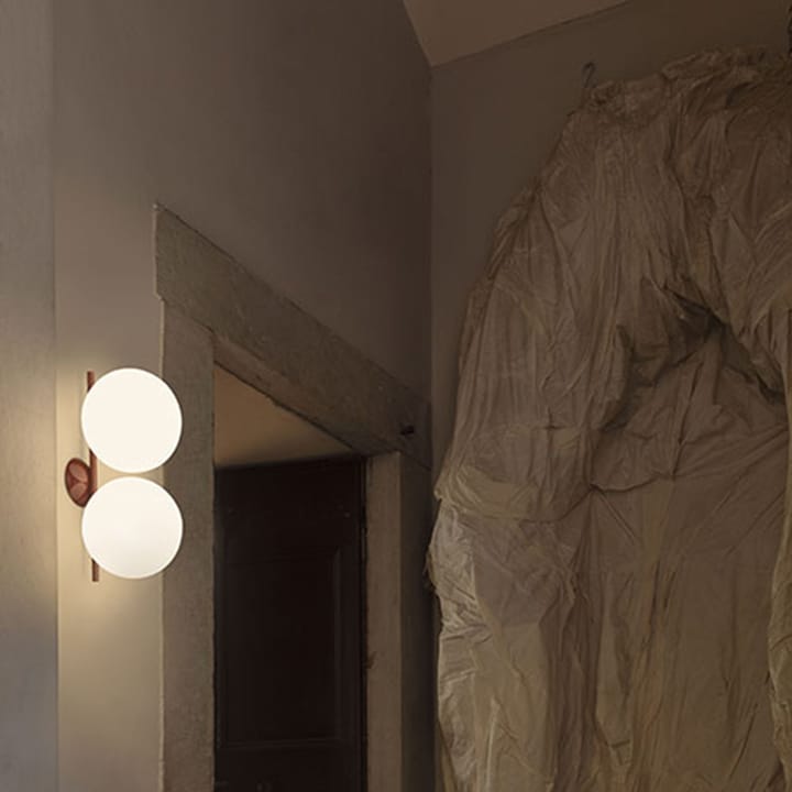 Lámpara de pared IC lights C/W1 Double, Burdeos, opal Flos