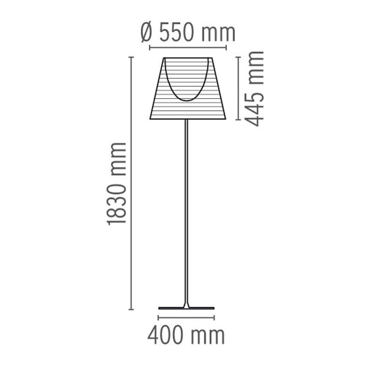 Lámpara de pie KTribe F3, Transparente Flos