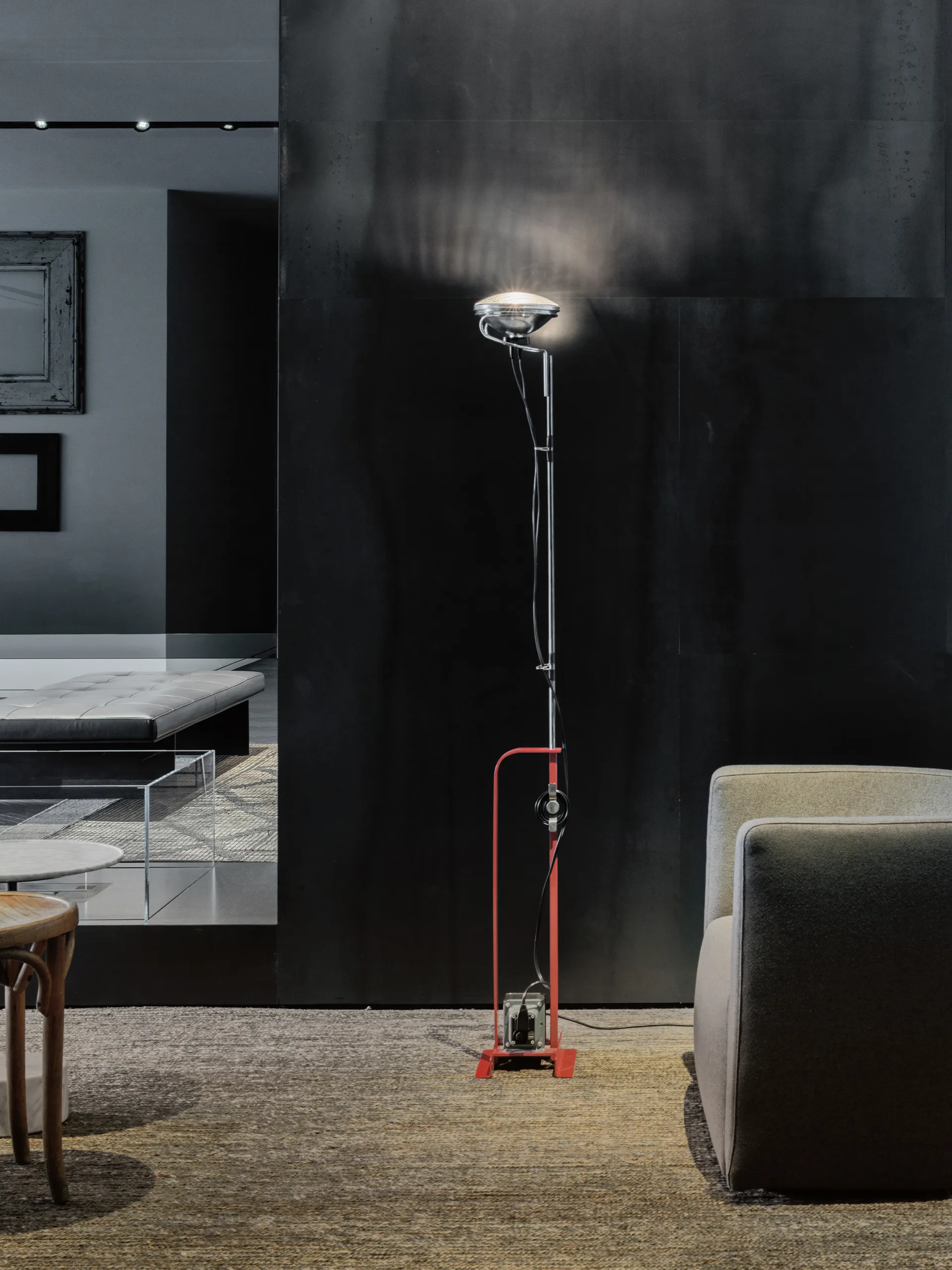 Lámpara de pie Toio Led - Rojo (EU),  Flos