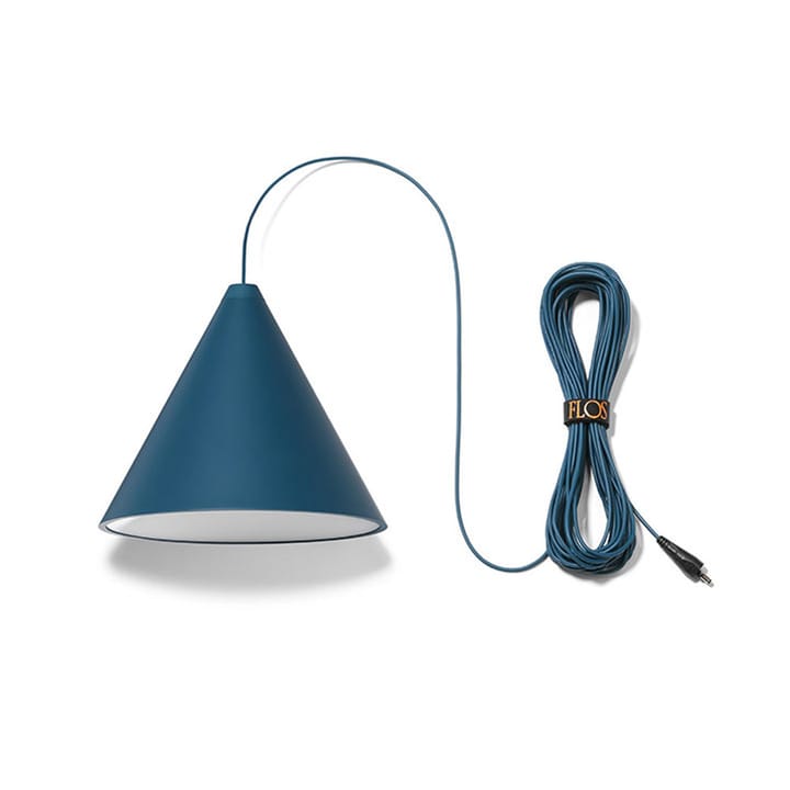 Lámpara de techo cono String Light, Azul, 22 m cable Flos