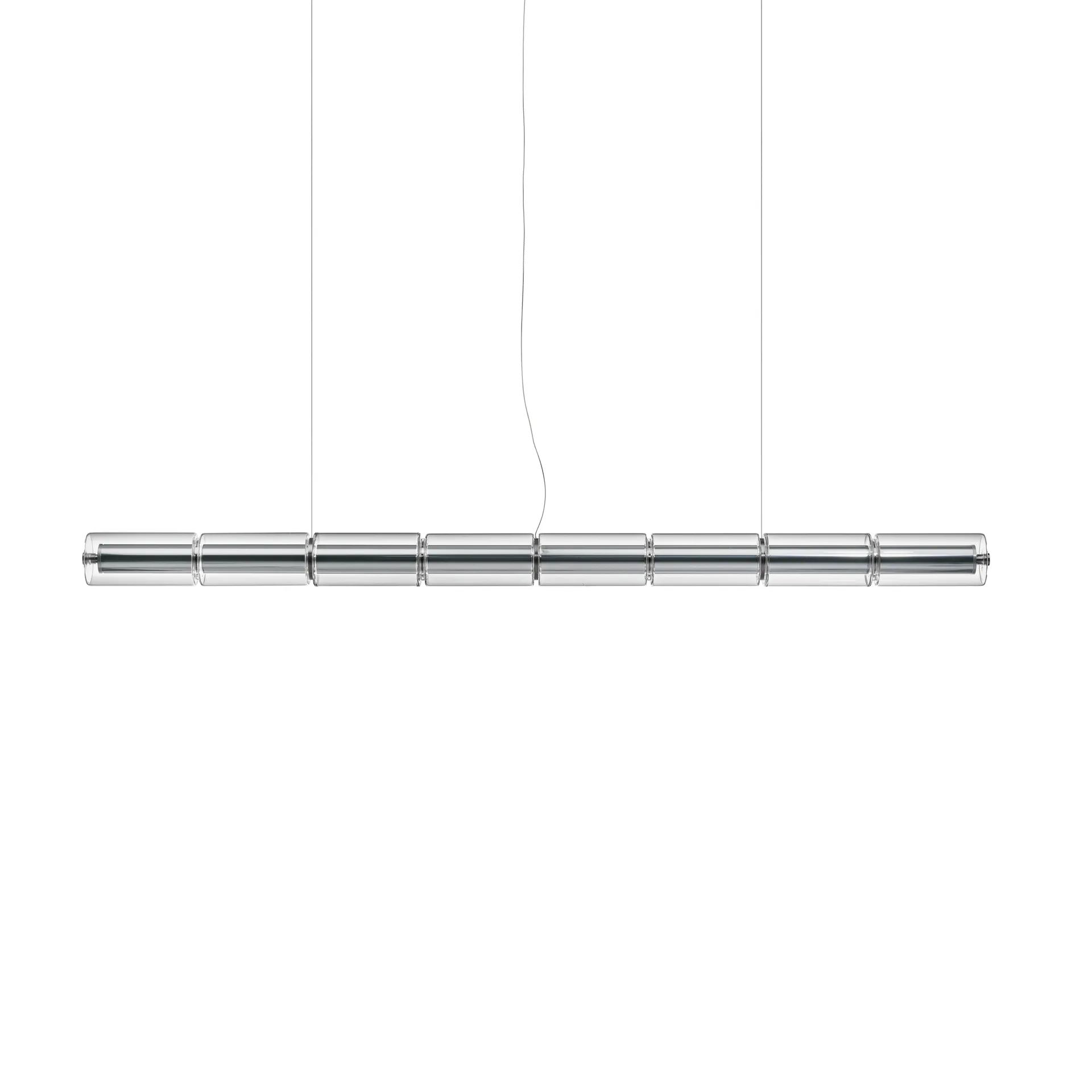 Lámpara de techo Luce Cilindrica S1, 165,6 cm, Vidrio Flos