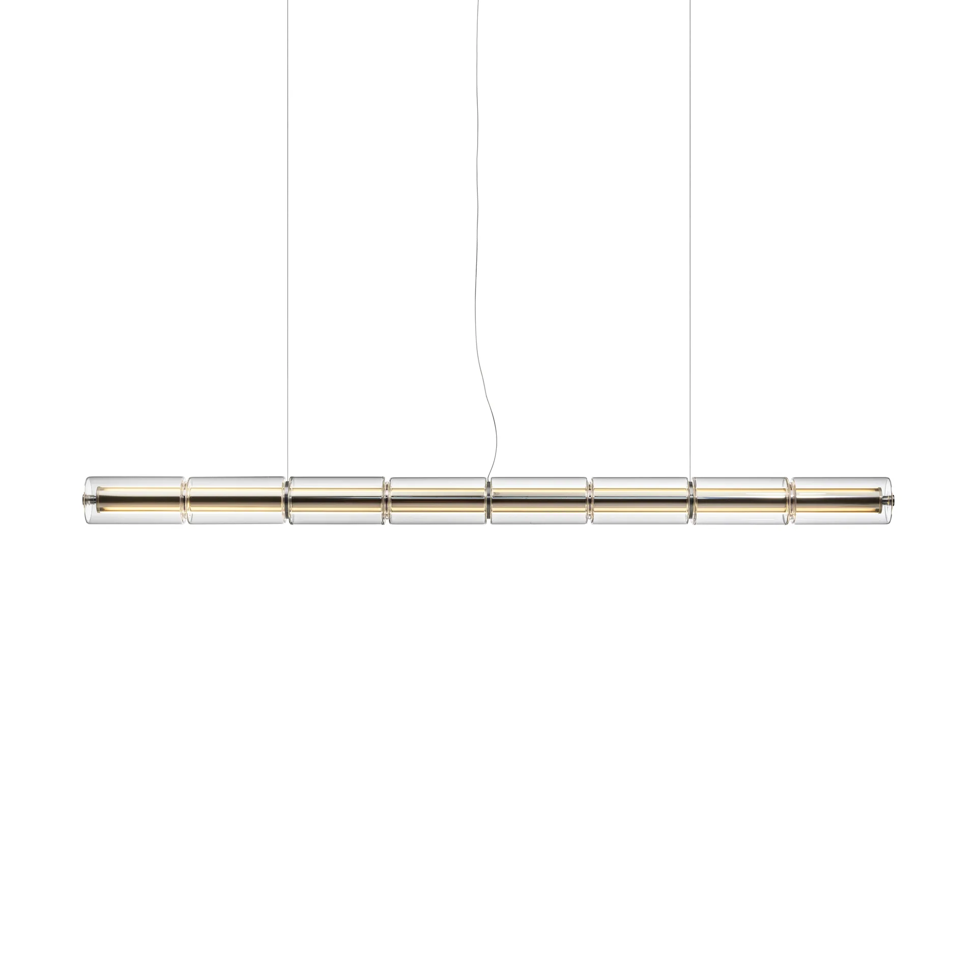 Lámpara de techo Luce Cilindrica S1, 165,6 cm, Vidrio Flos