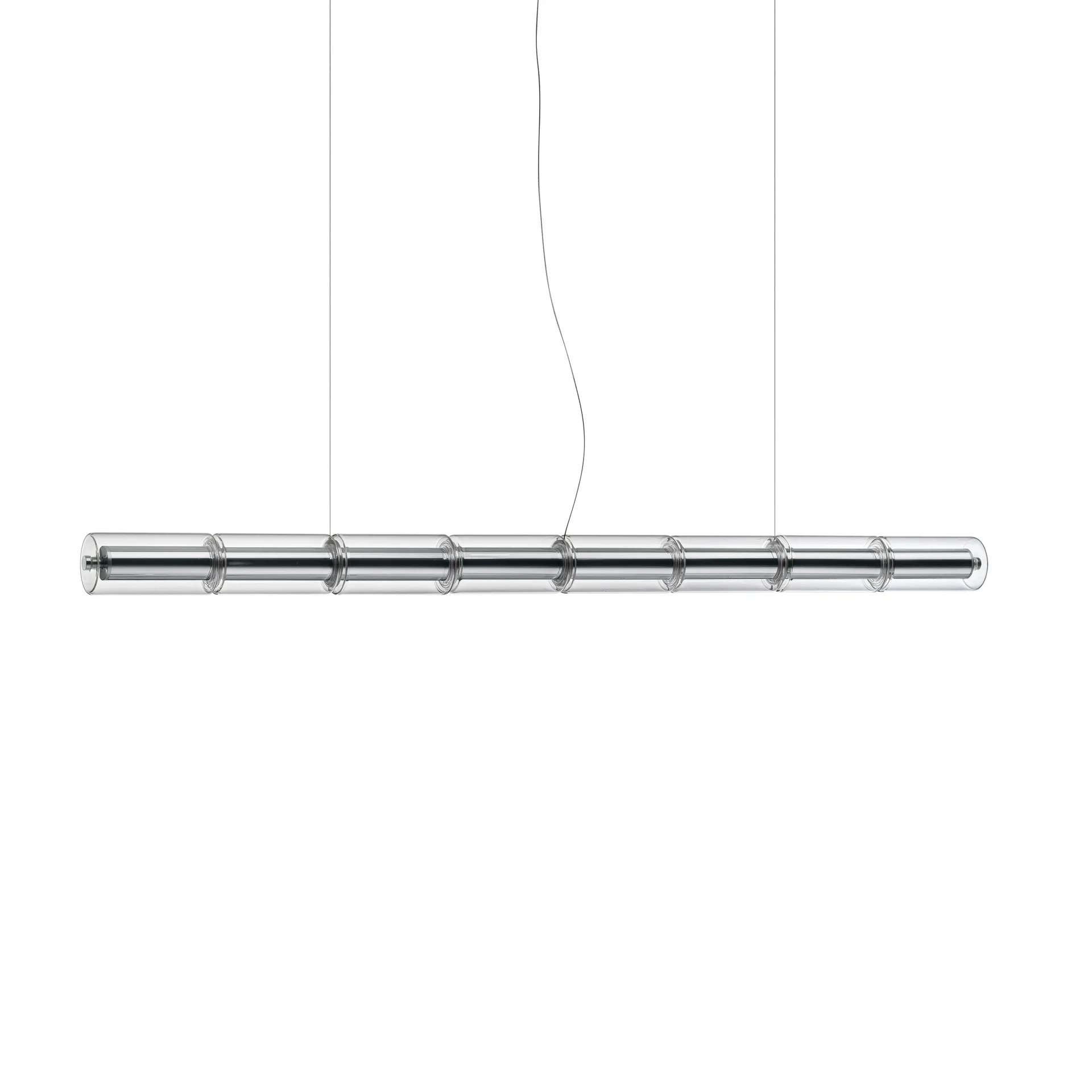 Lámpara de techo Luce Cilindrica S1, 165,6 cm, Vidrio Flos
