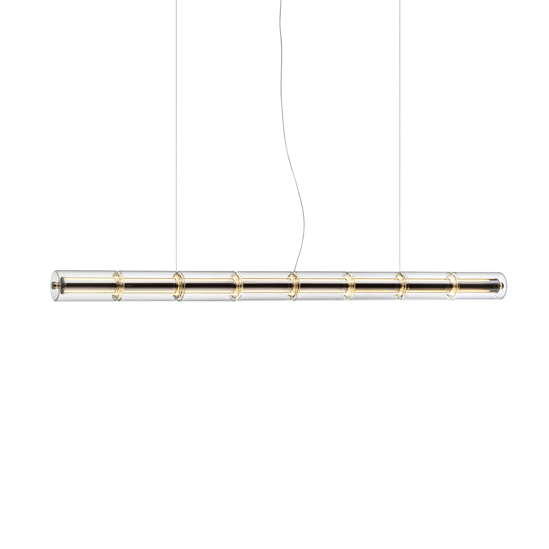 Lámpara de techo Luce Cilindrica S1, 165,6 cm, Vidrio Flos