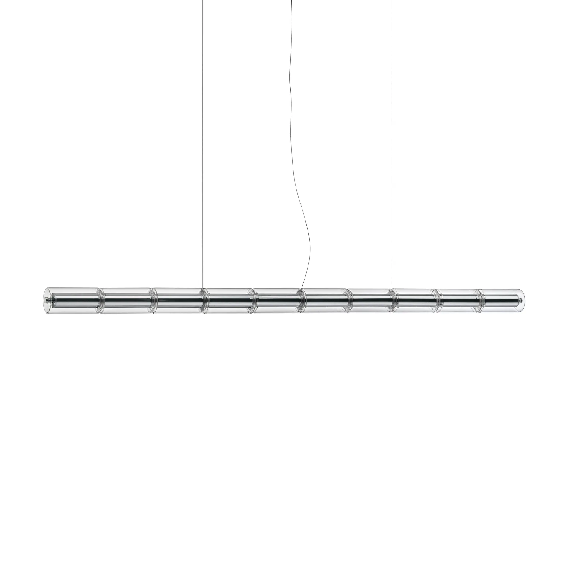 Lámpara de techo Luce Cilindrica S2, 207,2 cm, Vidrio Flos