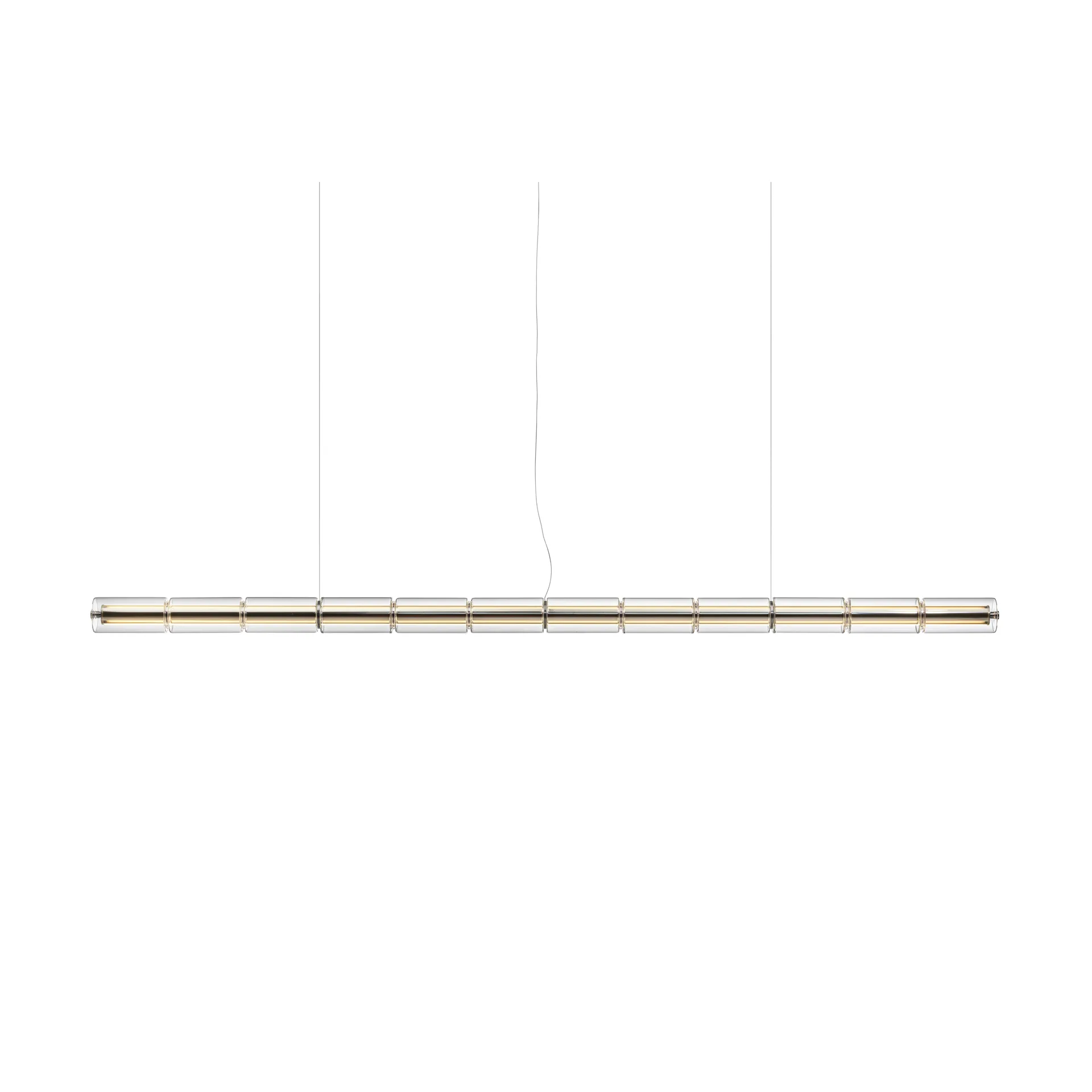 Lámpara de techo Luce Cilindrica S3, 248,8 cm, Vidrio Flos