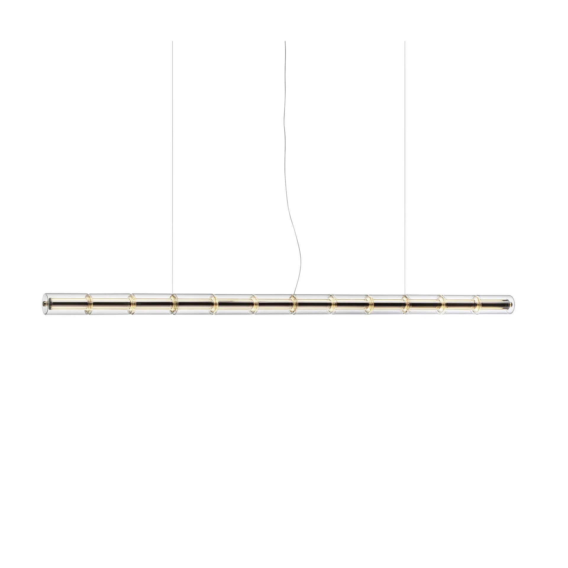 Lámpara de techo Luce Cilindrica S3, 248,8 cm, Vidrio Flos