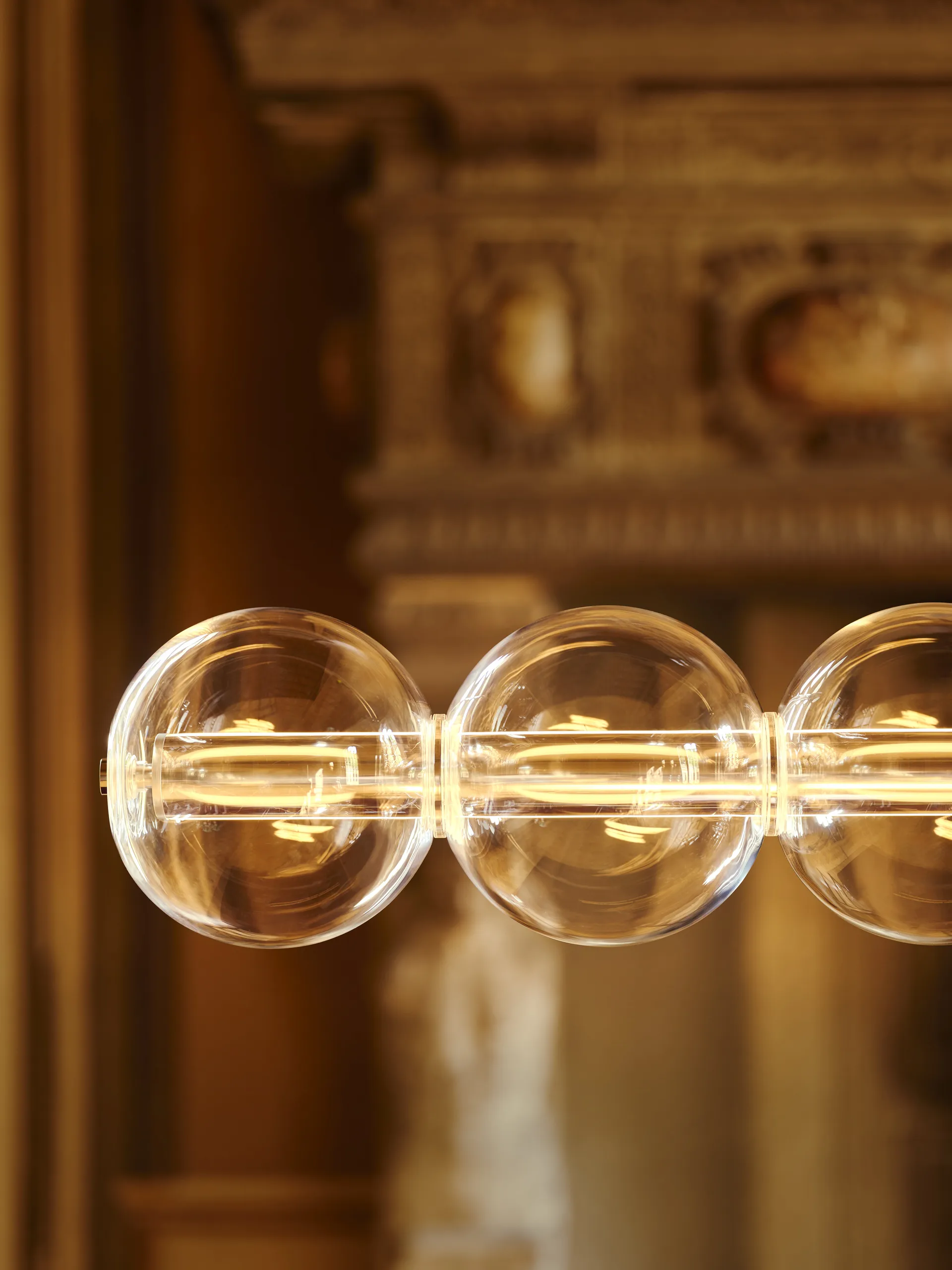 Lámpara de techo Luce Sferica S1, 165,6 cm, Vidrio Flos