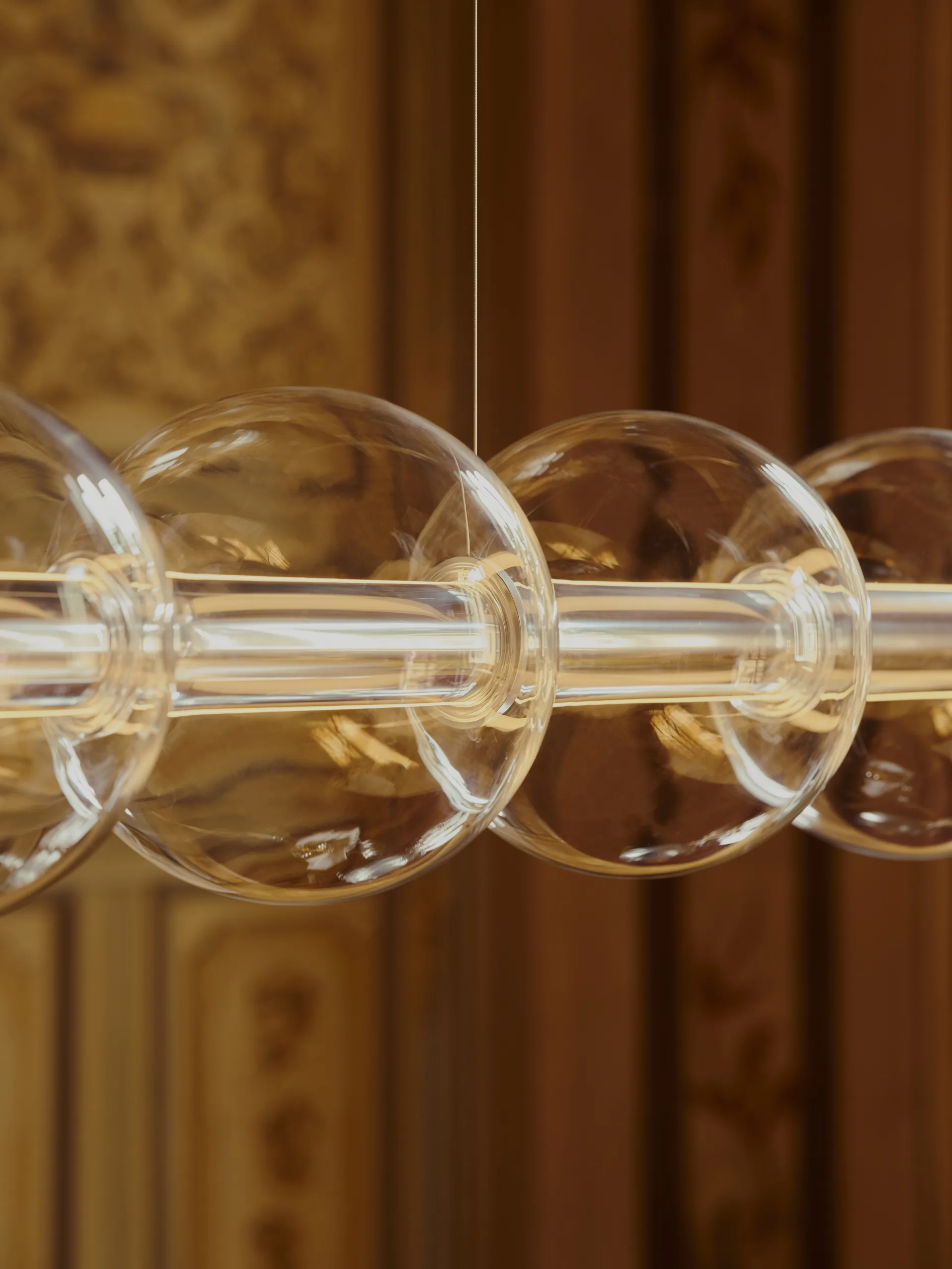 Lámpara de techo Luce Sferica S2, 207,2 cm, Vidrio Flos