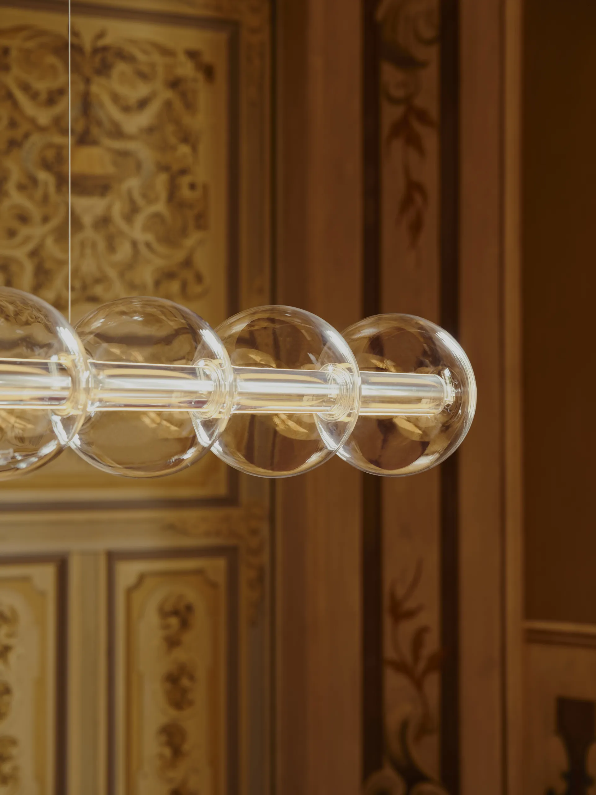 Lámpara de techo Luce Sferica S3, 248,8 cm, Vidrio Flos