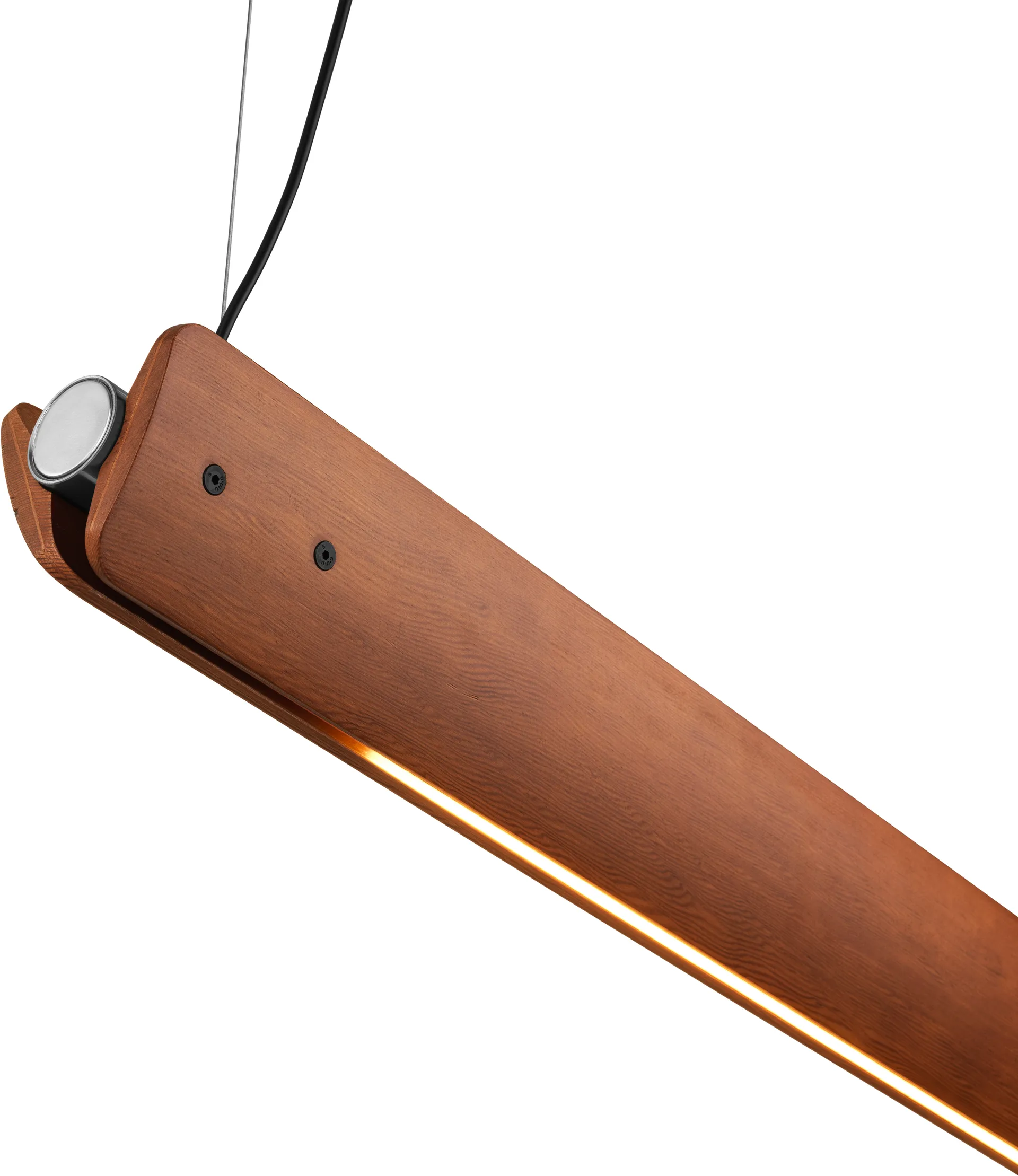 Lámpara de techo Seki-han, 169,2 cm, Heat treatened ash-black metal Flos