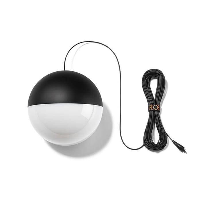 Lámpara de techo String Light Sphere, Negro, 12 m cable Flos