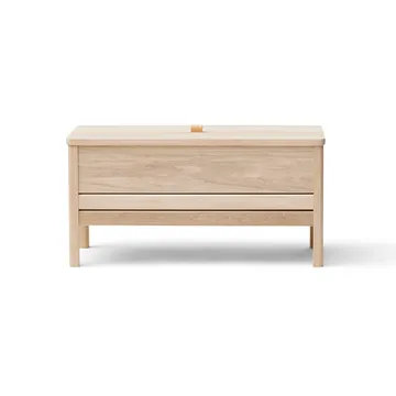 A Line banco de almacenamiento 90 cm - Roble blanco - Form & Refine
